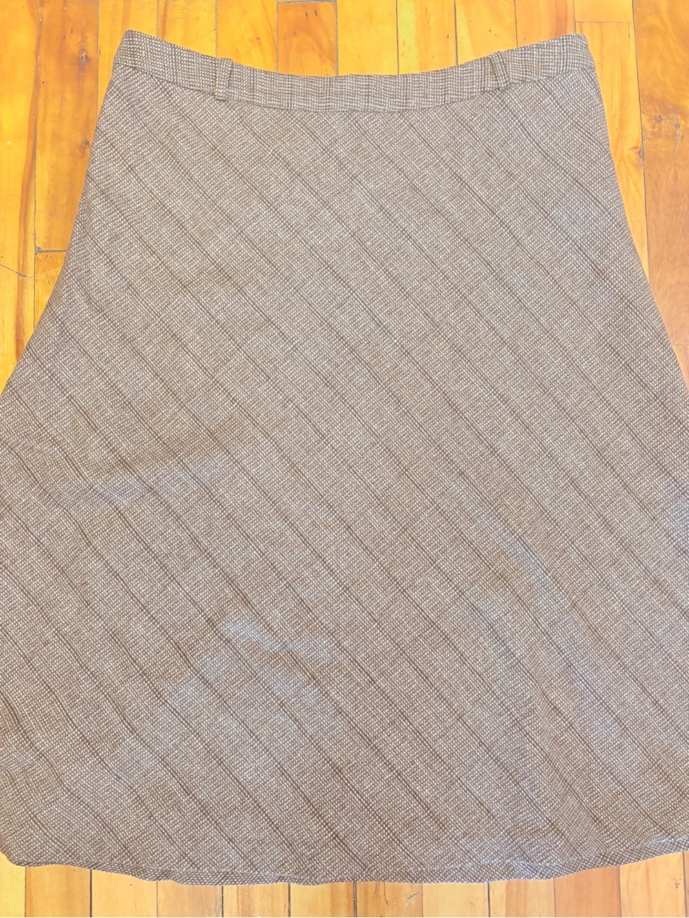 Smart Set Brown Plaid A-Line Skirt Fully Lined -  Size 13 (L to XL)